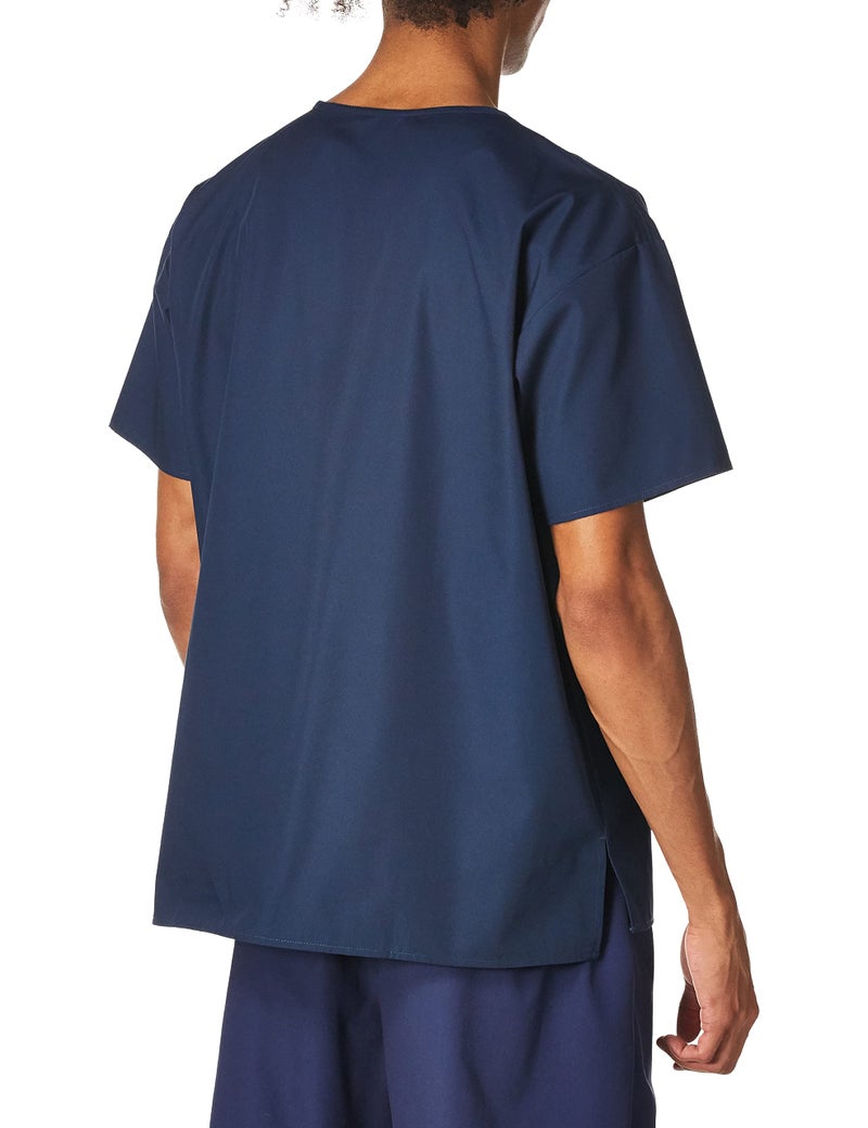 WonderWink Mens The Alpha Unisex V-Neck Top Big Medical Scrubs Shirts, Navy, 2X US - Image 3